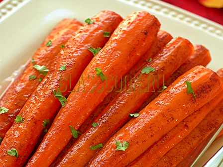 Запеченная морковь.